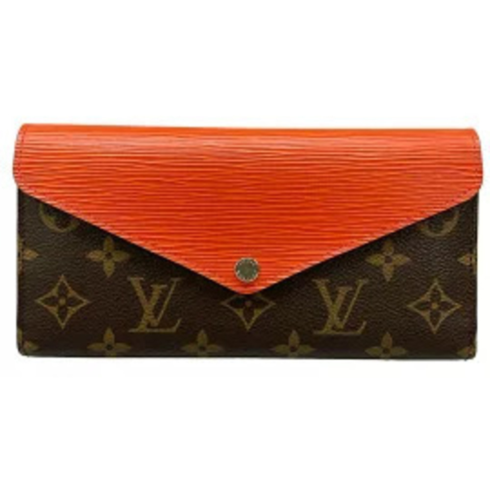 LOUIS VUITTON Portefeuille Marie Lou Long Wallet Piment Leather